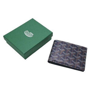 GOYARD Victoire bifold wallet Navy Blue Goyardine canvas